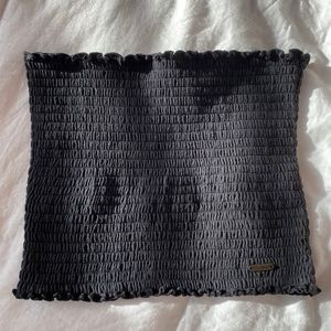 hollister black cropped tube top